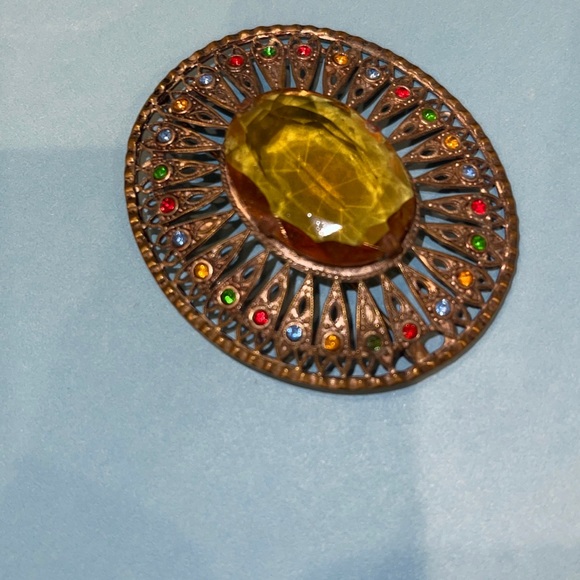 Beautiful vintage multi stone pin - Picture 4 of 7